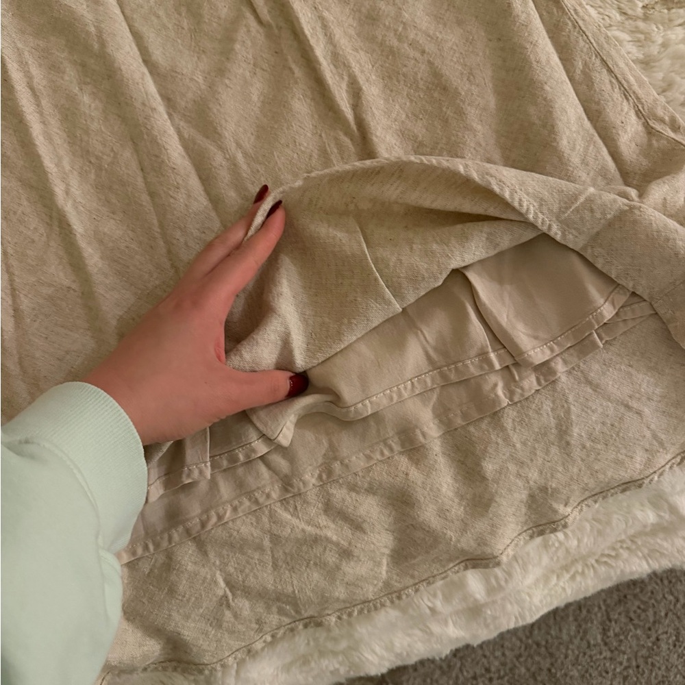 Abercrombie + Fitch Mid Rise Linen Blend Maxi Skirt - Picture 10 of 10